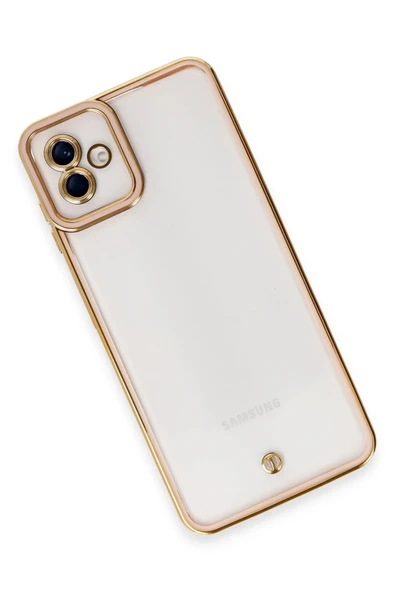 Samsung Galaxy A04 Kılıf Liva Lens Silikon - Rose - Resim 3