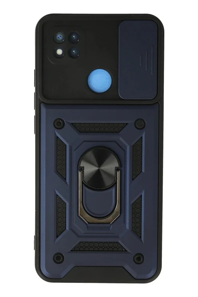 Xiaomi Redmi 9C Kılıf Pars Lens Yüzüklü Silikon - Lacivert ürün görseli