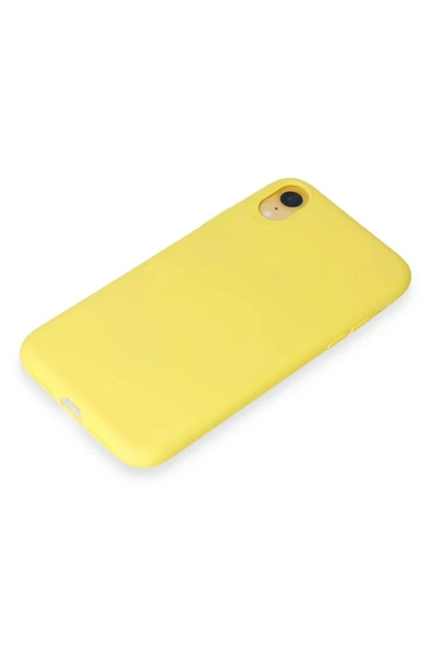 iPhone XR Kılıf First Silikon - Sarı - Resim 4