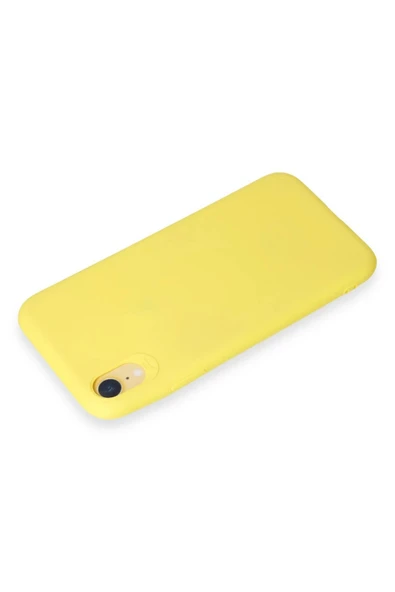 iPhone XR Kılıf First Silikon - Sarı - Resim 3