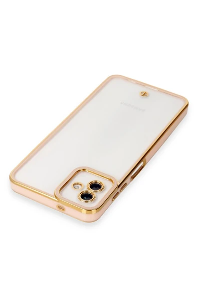 Samsung Galaxy A04 Kılıf Liva Lens Silikon - Rose - Resim 4