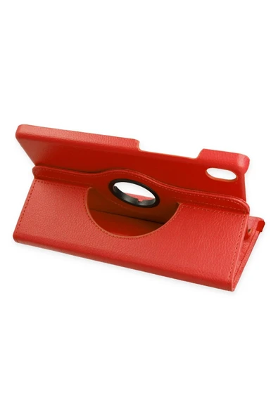 Lenovo Tab M8 Kılıf 360 Tablet Deri Kılıf - Kırmızı - Resim 2