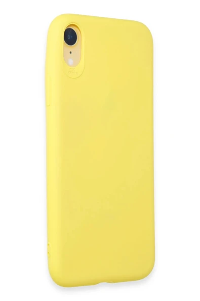 iPhone XR Kılıf First Silikon - Sarı - Resim 2