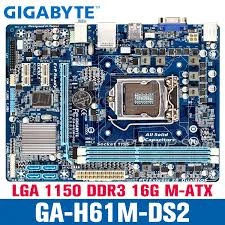 Gıgabyte H61m-Ds2 Intel H61 Soket 1155 Ddr3 1333mhz Usb2.0 Vga Anakart  2.EL YENİLENMİŞ ÜRÜN ürün görseli 1