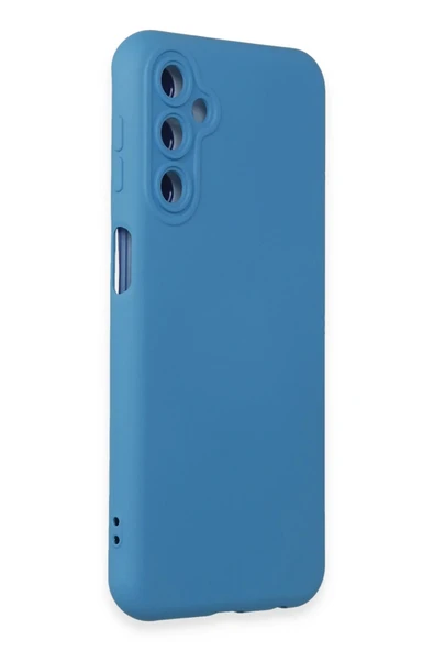 Samsung Galaxy M14 5G Kılıf Nano içi Kadife Silikon - Mavi - Resim 2