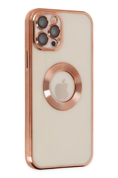 iPhone 12 Pro Max Kılıf Slot Silikon - Rose Gold - Resim 3
