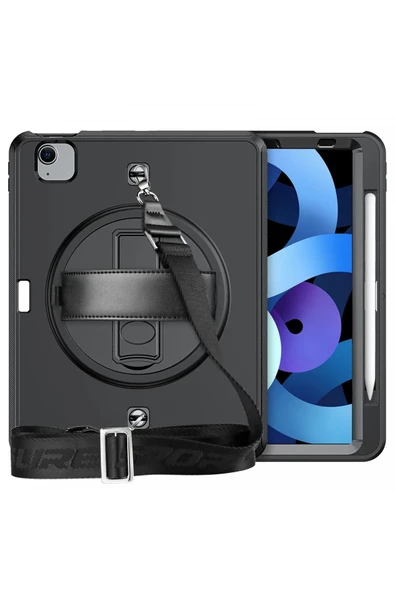 iPad Pro 11 (2020) Kılıf Strap-C Otterbox Tablet Kapak - Siyah - Resim 2