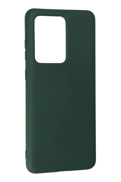 Samsung Galaxy S20 Ultra Kılıf Nano içi Kadife Silikon - Koyu Yeşil - Resim 3