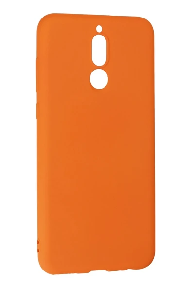 Huawei Mate 10 Lite Kılıf Nano içi Kadife Silikon - Turuncu - Resim 3