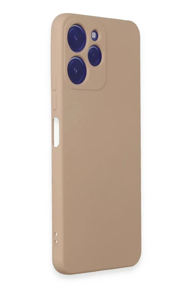 Xiaomi Redmi 12 Kılıf Nano içi Kadife Silikon - Pudra - Resim 2