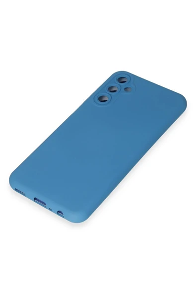 Samsung Galaxy M14 5G Kılıf Nano içi Kadife Silikon - Mavi - Resim 4