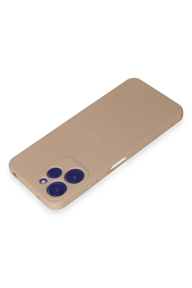 Xiaomi Redmi 12 Kılıf Nano içi Kadife Silikon - Pudra - Resim 3