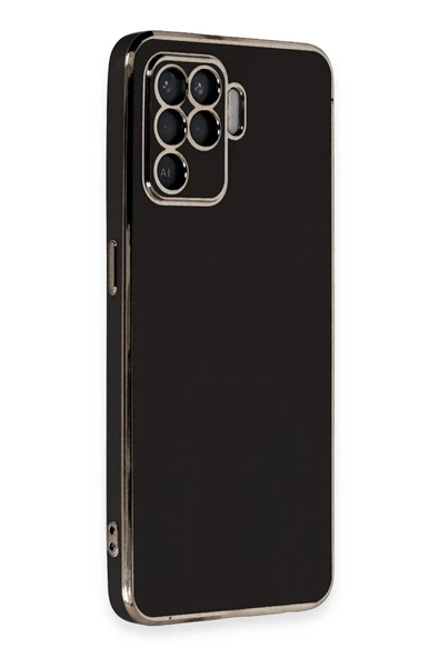 Oppo Reno 5 Lite Kılıf Volet Silikon - Siyah - Resim 2