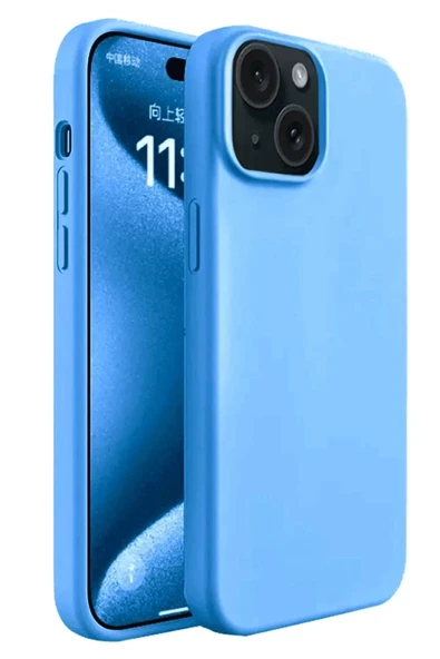 iPhone 15 Kılıf First Silikon - Mavi ürün görseli
