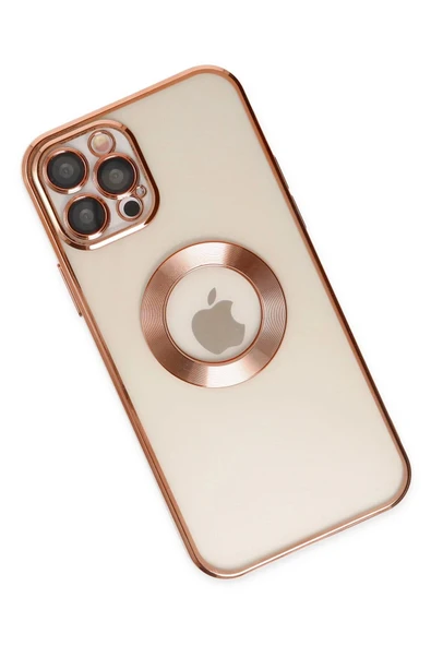 iPhone 12 Pro Max Kılıf Slot Silikon - Rose Gold - Resim 2