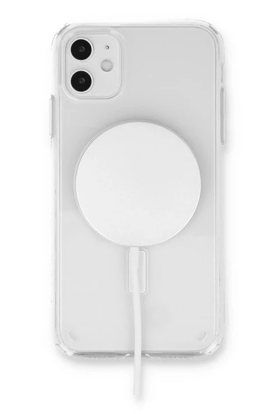 iPhone 11 Kılıf Pc Real Magsafe Kapak - Şeffaf - Resim 3