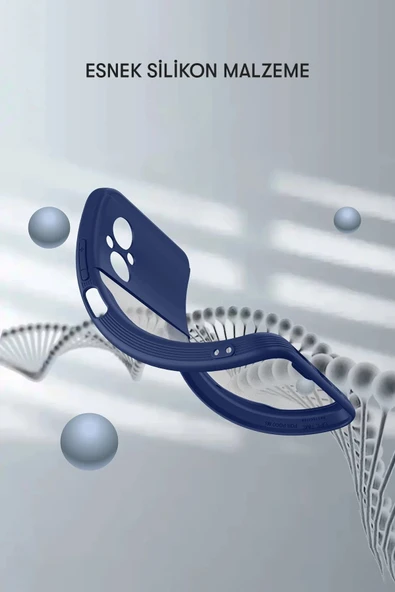 Xiaomi Poco M5 Kılıf Platin Silikon - Lacivert - Resim 2