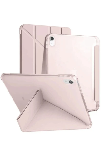 iPad 2022 10.9 (10.nesil) Kılıf Kalemlikli Mars Tablet Kılıfı - Rose Gold ürün görseli