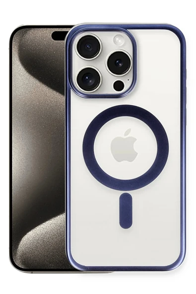iPhone 15 Pro Max Kılıf Erozi Magsafe Kapak - Lacivert ürün görseli