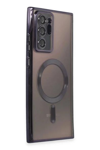 Samsung Galaxy Note 20 Ultra Kılıf Kross Magneticsafe Kapak - Mor - Resim 3