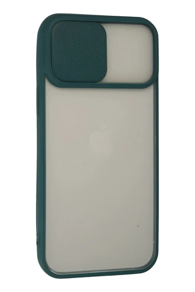 iPhone 13 Pro Max Kılıf Palm Buzlu Kamera Sürgülü Silikon - Yeşil - Resim 2