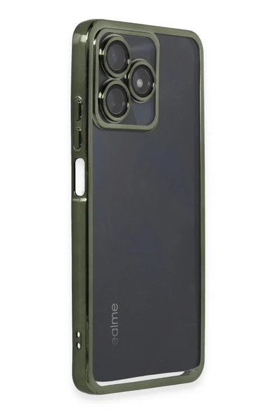 Realme C53 Kılıf Lensli Silikon - Yeşil - Resim 3