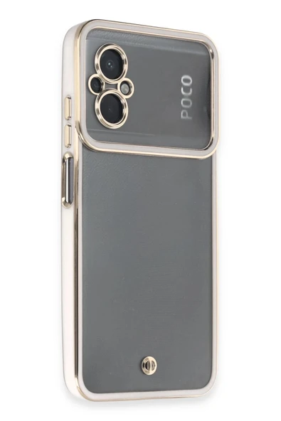 Xiaomi Poco M5 Kılıf Liva Lens Silikon - Beyaz ürün görseli