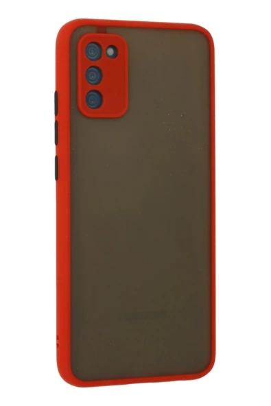 Samsung Galaxy A03S Kılıf Montreal Silikon Kapak - Kırmızı - Resim 3