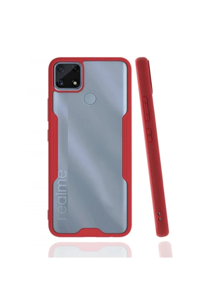 Realme C25 Kılıf Platin Silikon - Kırmızı ürün görseli