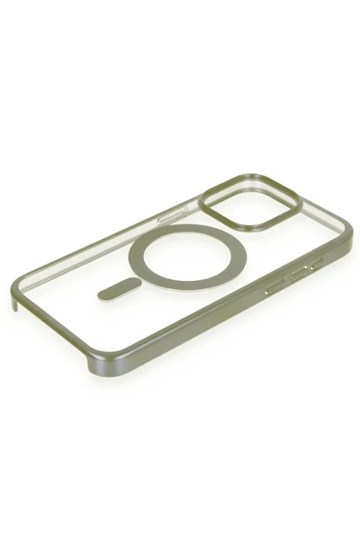 iPhone 15 Pro Kılıf Erozi Magsafe Kapak - Gri - Resim 4