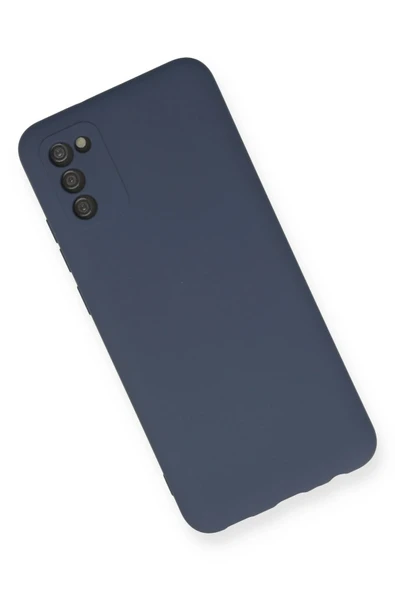 Samsung Galaxy A03S Kılıf Nano içi Kadife Silikon - Gri - Resim 2