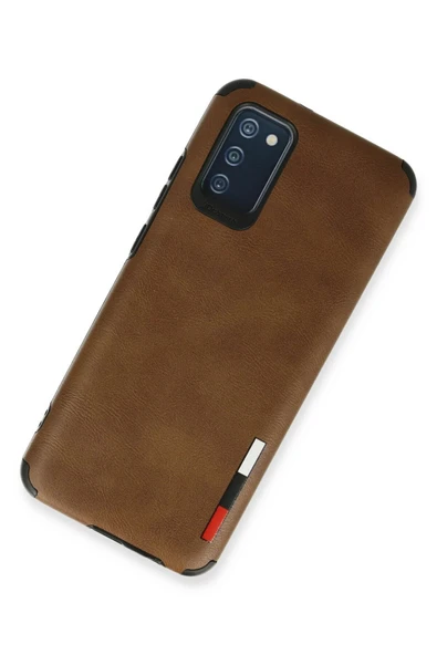 Samsung Galaxy A03S Kılıf Loop Deri Silikon - Kahverengi - Resim 2