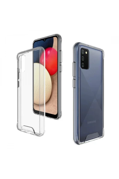 Samsung Galaxy A03S Kılıf Lüx Şeffaf Silikon - Resim 3