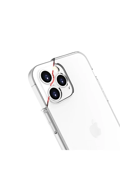 iPhone 13 Pro Kılıf Lüx Şeffaf Silikon - Resim 4