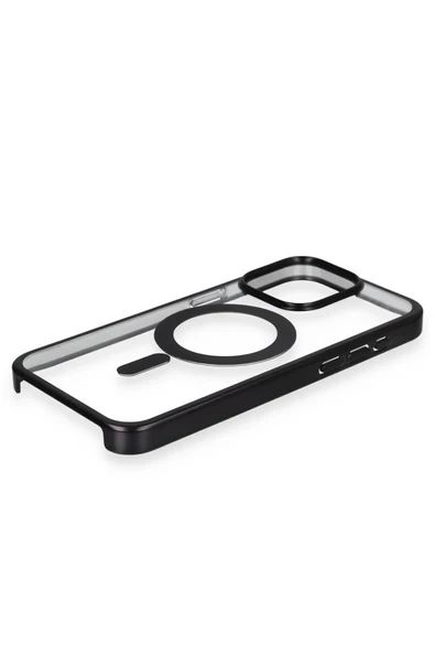 iPhone 15 Pro Max Kılıf Erozi Magsafe Kapak - Siyah - Resim 4