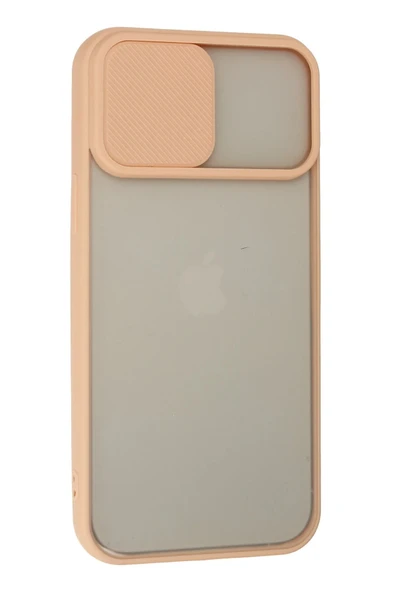 iPhone 13 Pro Max Kılıf Palm Buzlu Kamera Sürgülü Silikon - Pembe - Resim 2