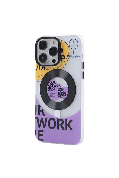 iPhone 14 Pro Kılıf Apollo Magneticsafe Desenli Kapak - Apollo Şeffaf - 6 - Resim 2