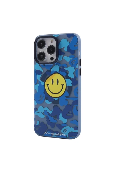 iPhone 13 Pro Kılıf Apollo Magneticsafe Desenli Kapak - Apollo Mavi - 1 - Resim 2