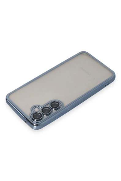 Samsung Galaxy S23 FE Kılıf Lensli Silikon - Açık Mavi - Resim 3