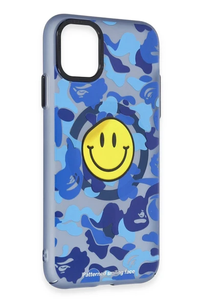 iPhone 11 Kılıf Apollo Magneticsafe Desenli Kapak - Apollo Mavi - 1 - Resim 5