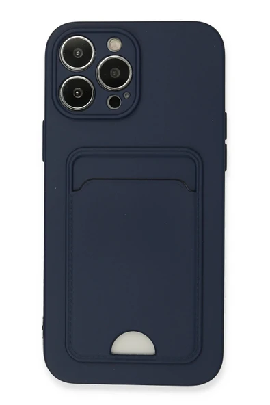 iPhone 13 Pro Max Kılıf Kelvin Kartvizitli Silikon - Lacivert ürün görseli