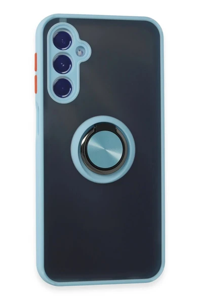 Samsung Galaxy M34 5G Kılıf Montreal Yüzüklü Silikon Kapak - Buz Mavi ürün görseli