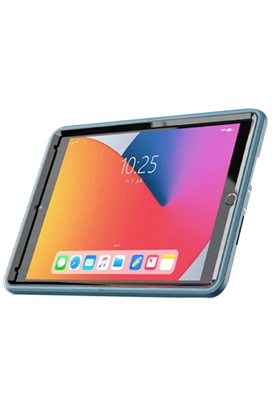 iPad 10.2 (7.nesil) Kılıf Hand Strap Tablet Kılıfı - Turkuaz - Resim 2