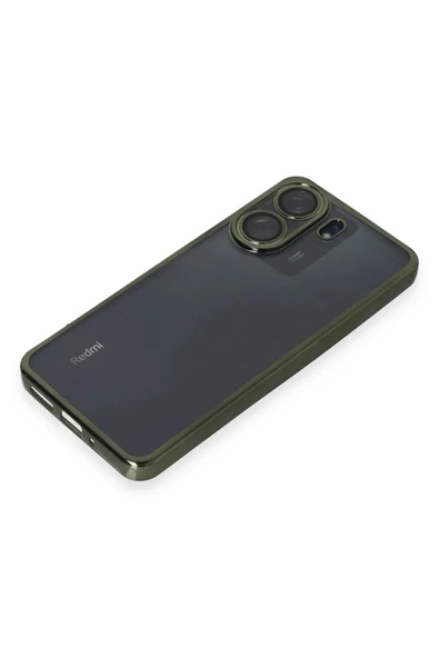 Xiaomi Redmi 13C Kılıf Lensli Silikon - Yeşil - Resim 4