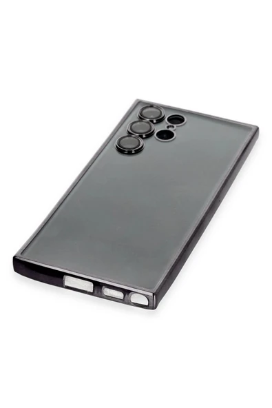 Samsung Galaxy S22 Ultra Kılıf Lensli Silikon - Siyah - Resim 2