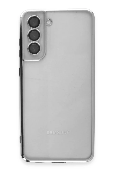 Samsung Galaxy S21 FE Kılıf Lensli Silikon - Gümüş ürün görseli