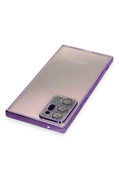 Samsung Galaxy Note 20 Ultra Kılıf Lensli Silikon - Mor - Resim 3