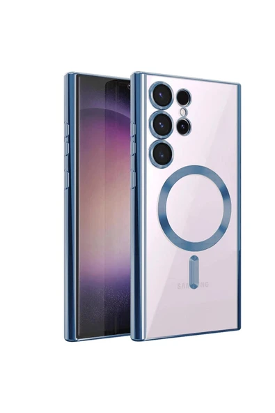 Samsung Galaxy S22 Ultra Kılıf Kross Magneticsafe Kapak - Sierra Blue ürün görseli