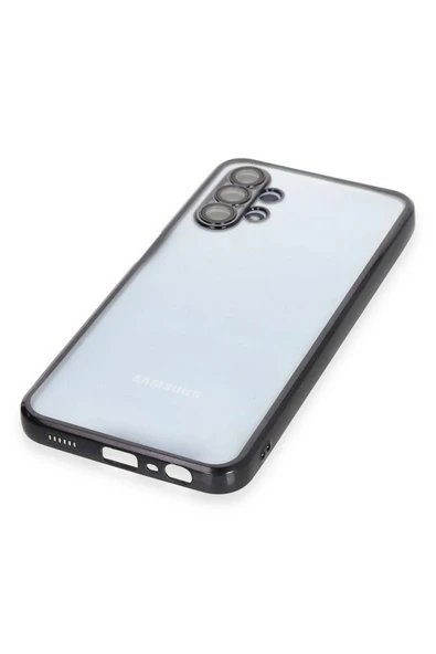 Samsung Galaxy A13 4G Kılıf Lensli Silikon - Siyah - Resim 2