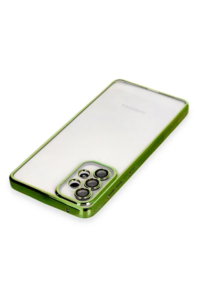 Samsung Galaxy A73 5G Kılıf Lensli Silikon - Yeşil - Resim 3